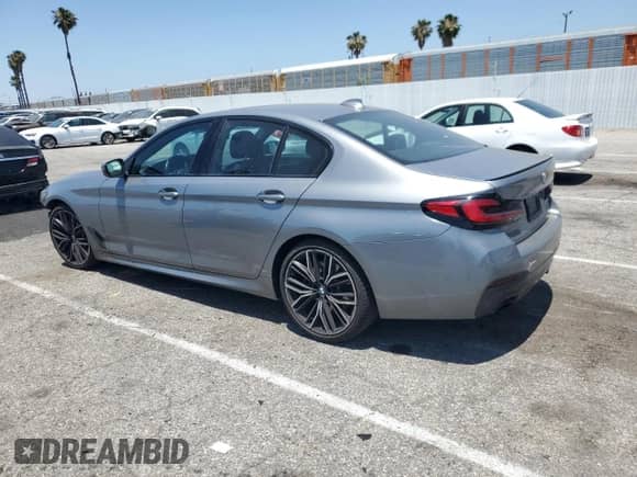 2023 BMW 5 Series 530i with VIN WBA53BH09PWX90206, listed as a Copart auction lot 59050975 with 18,331 mi miles and Salvage title. Bid and sale history available at DreamBid. Image 2.