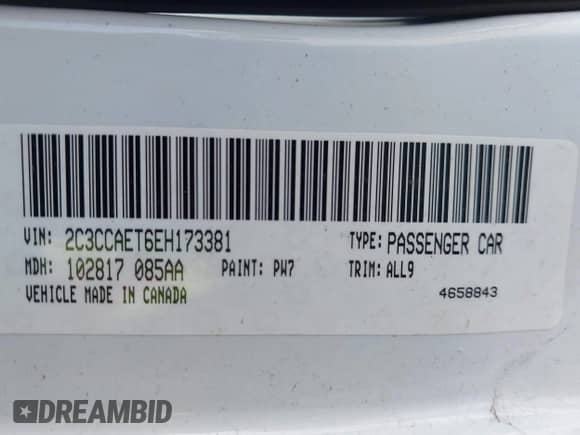 2014 Chrysler 300 C with VIN 2C3CCAET6EH173381, listed as a IAAI auction lot 42158270 with 124,551 mi miles and . Bid and sale history available at DreamBid. Image 9.