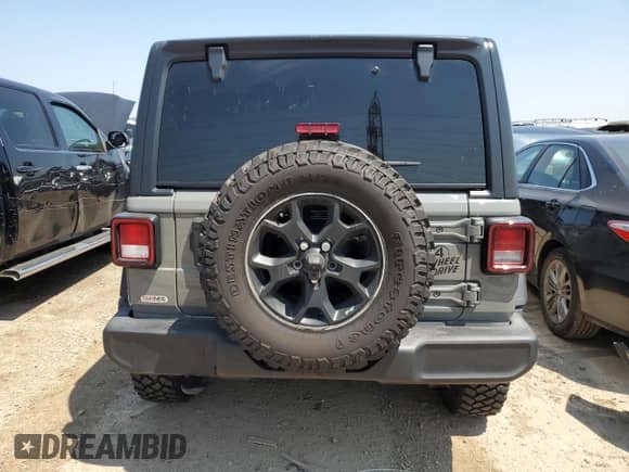 2021 Jeep Wrangler Unlimited Sport S with VIN 1C4HJXDN9MW832700, listed as a Copart auction lot 64761765 with 83,129 mi miles and Salvage title. Bid and sale history available at DreamBid. Image 6.