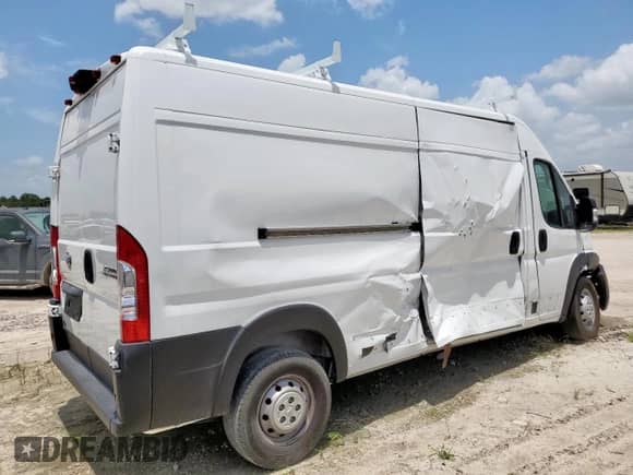 2023 Ram ProMaster Cargo с VIN 3C6LRVDG7PE581240, выставлен на аукционе Copart как лот 54950205 с пробегом 26 354 миль миль и Списание • Salvage title. История ставок и продаж доступна на DreamBid. Изображение 3.