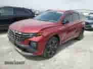 2022 Hyundai Tucson N Line z VIN KM8JFCAE5NU151409, wystawiony jako Copart lot #53190245 z przebiegiem 163 714 mil mil oraz Szkoda całkowita • Salvage title. Historia ofert i sprzedaży dostępna na DreamBid. Obrazek 1.