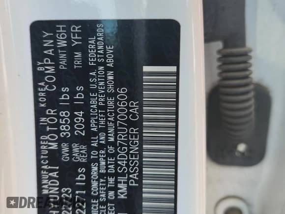 2024 Hyundai Elantra SEL z VIN KMHLS4DG7RU700606, wystawiony jako Copart lot #69964995 z przebiegiem 29 256 mil mil oraz Szkoda całkowita • Salvage title. Historia ofert i sprzedaży dostępna na DreamBid. Obrazek 13.