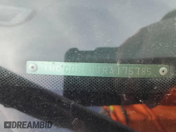 1994 Honda Accord LX с VIN 1HGCD5631RA175785, выставлен на аукционе Copart как лот 47111905 с пробегом 238 860 миль миль и Списание • Salvage title. История ставок и продаж доступна на DreamBid. Изображение 12.