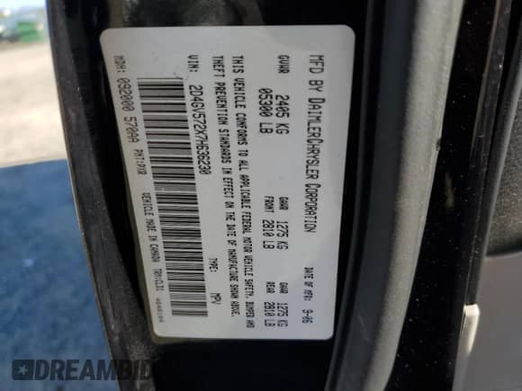 2007 Dodge Magnum R/T with VIN 2D4GV572X7H636230, listed as a Copart auction lot 77421474 with 120,317 mi miles and Salvage title. Bid and sale history available at DreamBid. Image 15.