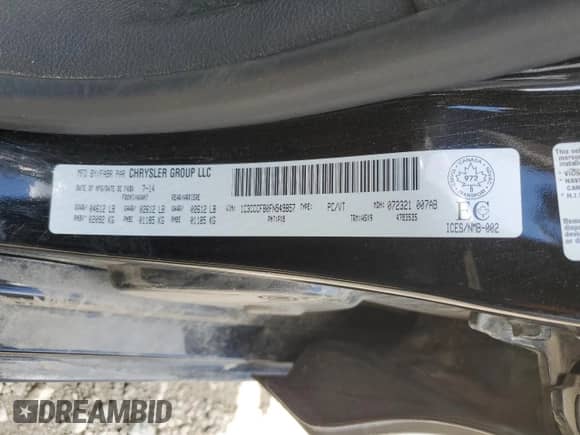 2015 Chrysler 200 LX z VIN 1C3CCCFB0FN549857, wystawiony jako Copart lot #56420584 z przebiegiem 157 100 mil mil oraz Szkoda całkowita • Salvage title. Historia ofert i sprzedaży dostępna na DreamBid. Obrazek 12.