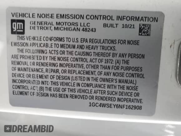 2022 Chevrolet Silverado 3500 с VIN 1GC4WSEY6NF162908, выставлен на аукционе Copart как лот 87542505 с пробегом 226 777 миль миль и Чистый • Clean title. История ставок и продаж доступна на DreamBid. Изображение 12.