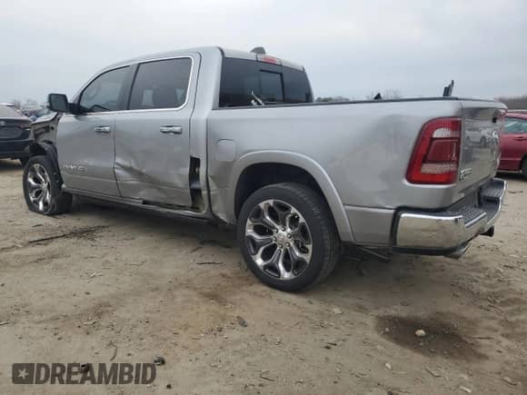 2020 Ram 1500 Longhorn with VIN 1C6RREKT4LN160950, listed as a Copart auction lot 46895995 with 55,605 mi miles and Salvage title. Bid and sale history available at DreamBid. Image 2.