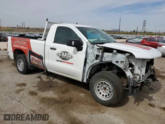 2021 Chevrolet Silverado 1500 Work Truck with VIN 3GCNWAEH8MG174540, listed as a Copart auction lot 58420585 with 111,578 mi miles and Salvage title. Bid and sale history available at DreamBid. Image 4.