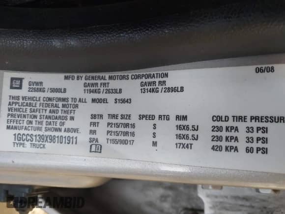2009 Chevrolet Colorado 1LT z VIN 1GCCS139X98101911, wystawiony jako IAAI lot #41383161 z przebiegiem 101 085 mil mil oraz . Historia ofert i sprzedaży dostępna na DreamBid. Obrazek 9.