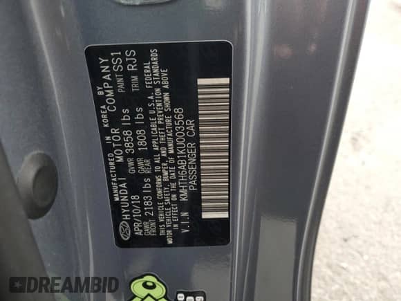 2019 Hyundai Veloster Turbo R-Spec z VIN KMHTH6AB1KU003568, wystawiony jako Copart lot #67536563 z przebiegiem 20 989 mil mil oraz . Historia ofert i sprzedaży dostępna na DreamBid. Obrazek 13.