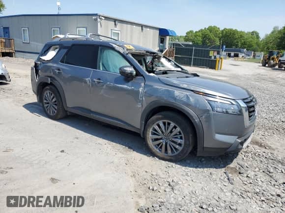 2025 Nissan Pathfinder SL with VIN 5N1DR3CDXSC214076, listed as a Copart auction lot 59267135 with 9,558 mi miles and Salvage title. Bid and sale history available at DreamBid. Image 4.