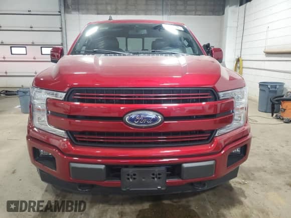 2019 Ford F-150 Lariat with VIN 1FTFW1E4XKFD33509, listed as a Copart auction lot 81870435 with 37,401 mi miles and Salvage title. Bid and sale history available at DreamBid. Image 5.