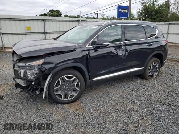 2022 Hyundai Santa Fe Limited with VIN KM8S5DA15NU026663, listed as a Copart auction lot 69520925 with 25,536 mi miles and Salvage title. Bid and sale history available at DreamBid. Image 1.