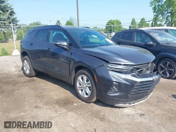 2022 Chevrolet Blazer LT with VIN 3GNKBHR40NS161611, listed as a IAAI auction lot 42393206 with 67,203 mi miles and . Bid and sale history available at DreamBid. Image 1.