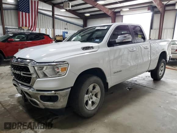 2022 Ram 1500 Lone Star z VIN 1C6RREBT3NN124878, wystawiony jako Copart lot #51760095 z przebiegiem 51 988 mil mil oraz Szkoda całkowita • Salvage title. Historia ofert i sprzedaży dostępna na DreamBid. Obrazek 1.