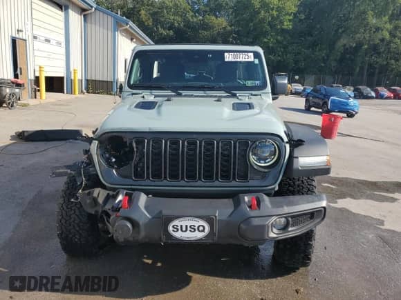 2024 Jeep Wrangler Rubicon with VIN 1C4PJXFG6RW300273, listed as a Copart auction lot 71007725 with 17,808 mi miles and Salvage title. Bid and sale history available at DreamBid. Image 5.
