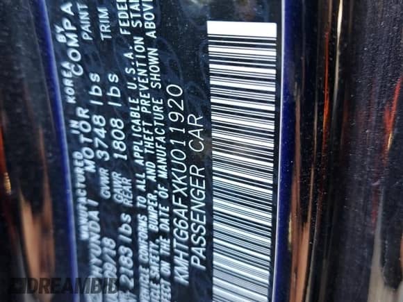 2019 Hyundai Veloster 2.0 z VIN KMHTG6AFXKU011920, wystawiony jako Copart lot #40212823 z przebiegiem 47 469 mil mil oraz . Historia ofert i sprzedaży dostępna na DreamBid. Obrazek 12.