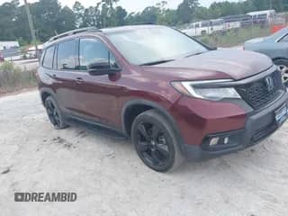 2021 Honda Passport Elite z VIN 5FNYF8H09MB001692, wystawiony jako IAAI lot #42602671 z przebiegiem 45 098 mil mil oraz . Historia ofert i sprzedaży dostępna na DreamBid. Obrazek 1.