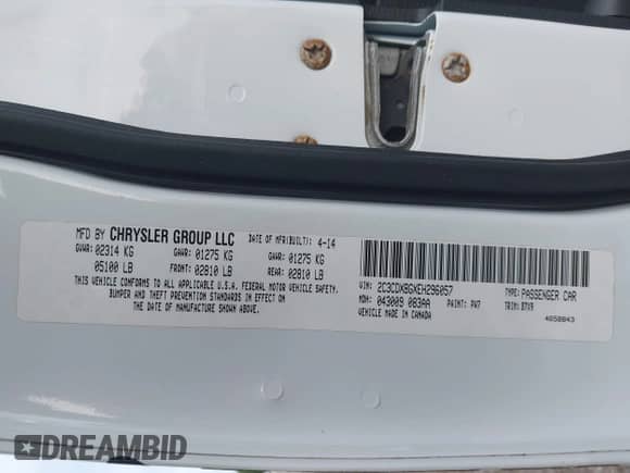 2014 Dodge Charger SE с VIN 2C3CDXBGXEH296057, выставлен на аукционе IAAI как лот 43271842 с пробегом 110 839 миль миль и . История ставок и продаж доступна на DreamBid. Изображение 9.