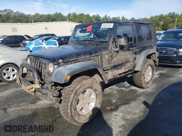 2013 Jeep Wrangler Sport with VIN 1C4AJWAG6DL673167, listed as a Copart auction lot 86233145 with 89,159 mi miles and Salvage title. Bid and sale history available at DreamBid. Image 1.
