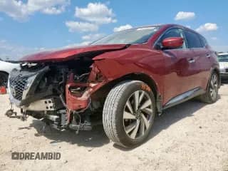 2021 Nissan Murano SL with VIN 5N1AZ2CS7MC100664, listed as a Copart auction lot 65495725 with 59,904 mi miles and Salvage title. Bid and sale history available at DreamBid. Image 1.