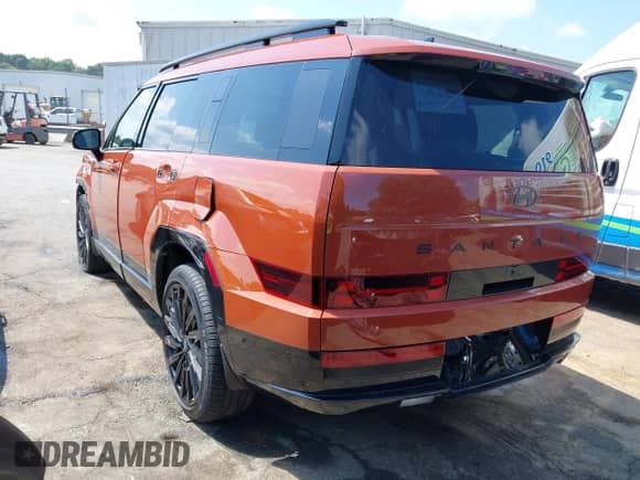 2025 Hyundai Santa Fe Calligraphy z VIN 5NMP5DGL0SH081074, wystawiony jako IAAI lot #42636905 z przebiegiem 597 mil mil oraz . Historia ofert i sprzedaży dostępna na DreamBid. Obrazek 3.