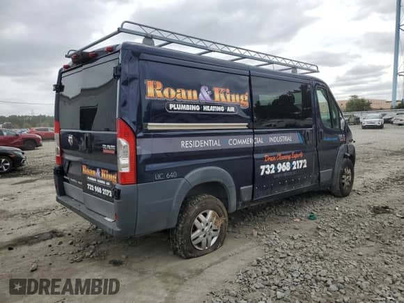 2016 Ram ProMaster Cargo with VIN 3C6TRVAG7GE120771, listed as a Copart auction lot 67644654 with Not provided miles and Salvage title. Bid and sale history available at DreamBid. Image 3.