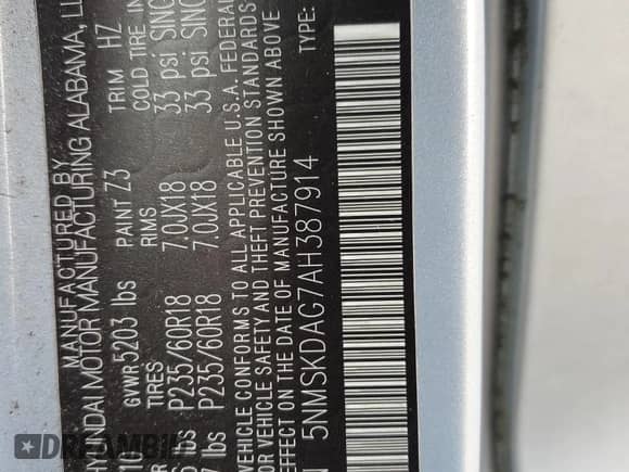 2010 Hyundai Santa Fe Limited с VIN 5NMSKDAG7AH387914, выставлен на аукционе Copart как лот 66230095 с пробегом 144 403 миль миль и Списание • Salvage title. История ставок и продаж доступна на DreamBid. Изображение 14.