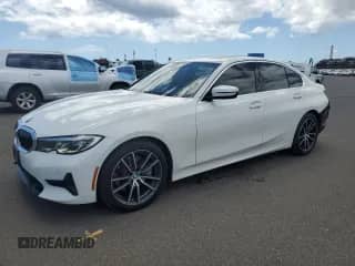 2019 BMW 3 Series 330i with VIN WBA5R1C51KAE81706, listed as a Copart auction lot 60561635 with 43,574 mi miles and Salvage title. Bid and sale history available at DreamBid. Image 1.