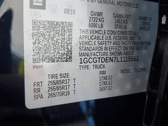 2020 Chevrolet Colorado 4WD Z71 с VIN 1GCGTDEN7L1115551, выставлен на аукционе Copart как лот 84430235 с пробегом 84 873 миль миль и Списание • Salvage title. История ставок и продаж доступна на DreamBid. Изображение 12.