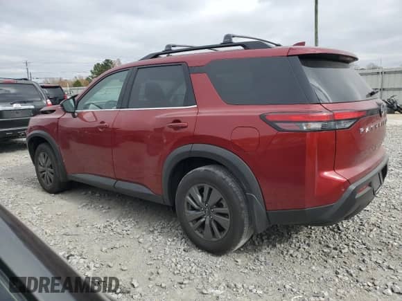 2023 Nissan Pathfinder SV z VIN 5N1DR3BA9PC231305, wystawiony jako Copart lot #85828004 z przebiegiem 49 228 mil mil oraz Szkoda całkowita • Salvage title. Historia ofert i sprzedaży dostępna na DreamBid. Obrazek 2.