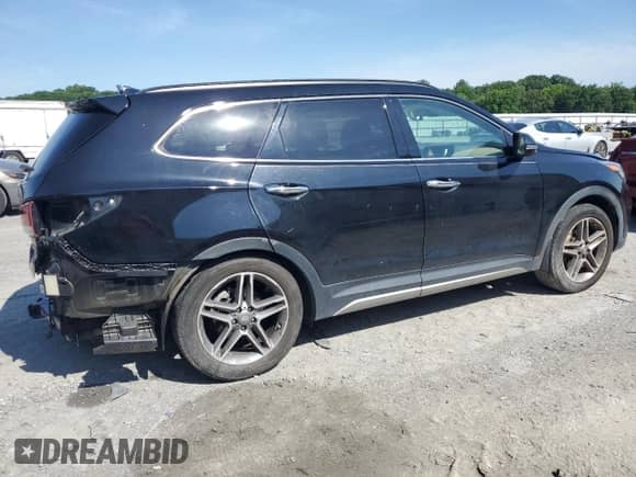 2017 Hyundai Santa Fe Limited Ultimate with VIN KM8SR4HF7HU214093, listed as a Copart auction lot 58920155 with 95,311 mi miles and Salvage title. Bid and sale history available at DreamBid. Image 3.
