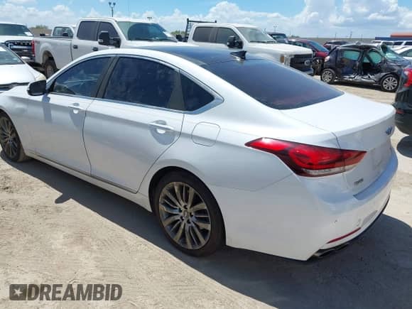 2015 Hyundai Genesis 5.0L z VIN KMHGN4JF1FU068198, wystawiony jako IAAI lot #43016953 z przebiegiem 167 424 mil mil oraz . Historia ofert i sprzedaży dostępna na DreamBid. Obrazek 3.