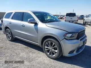 2019 Dodge Durango GT Plus with VIN 1C4RDJDG0KC755837, listed as a IAAI auction lot 43008305 with 124,945 mi miles and . Bid and sale history available at DreamBid. Image 1.