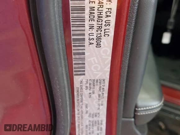 2024 Jeep Grand Cherokee Altitude X with VIN 1C4RJHAG7RC136040, listed as a Copart auction lot 63594565 with 20,694 mi miles and Salvage title. Bid and sale history available at DreamBid. Image 13.