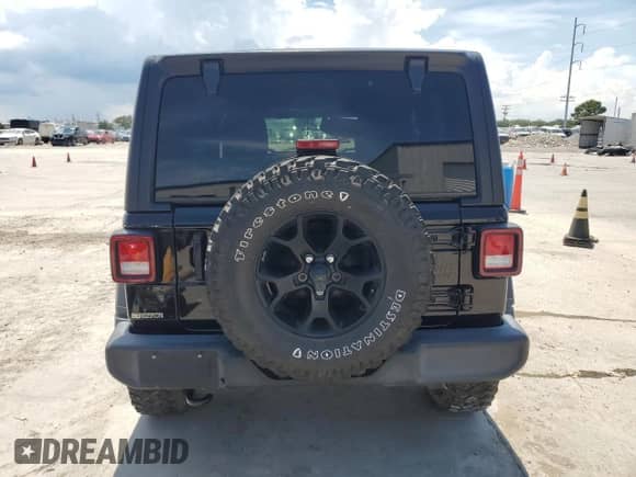 2022 Jeep Wrangler Unlimited Sport S with VIN 1C4HJXDG8NW160406, listed as a Copart auction lot 67379375 with 46,542 mi miles and Salvage title. Bid and sale history available at DreamBid. Image 6.