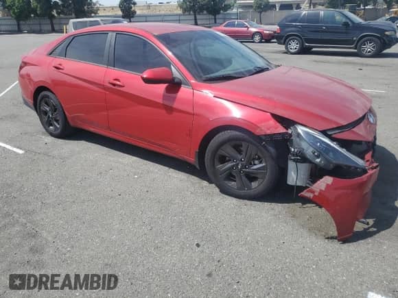 2022 Hyundai Elantra SEL with VIN 5NPLM4AGXNH059622, listed as a Copart auction lot 80485565 with 45,587 mi miles and Salvage title. Bid and sale history available at DreamBid. Image 4.