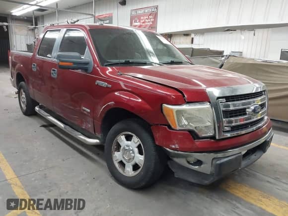 2013 Ford F-150 XL with VIN 1FTFW1CT9DFC05498, listed as a IAAI auction lot 43056916 with 125,056 mi miles and . Bid and sale history available at DreamBid. Image 1.