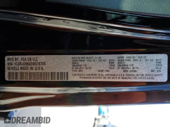 2025 Jeep Wrangler Sport S with VIN 1C4RJXN66SW576749, listed as a Copart auction lot 63534735 with 2,018 mi miles and Non repairable. Bid and sale history available at DreamBid. Image 13.