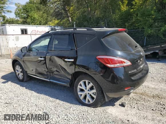 2011 Nissan Murano SL with VIN JN8AZ1MW1BW166627, listed as a Copart auction lot 80203775 with 141,260 mi miles and Salvage title. Bid and sale history available at DreamBid. Image 2.