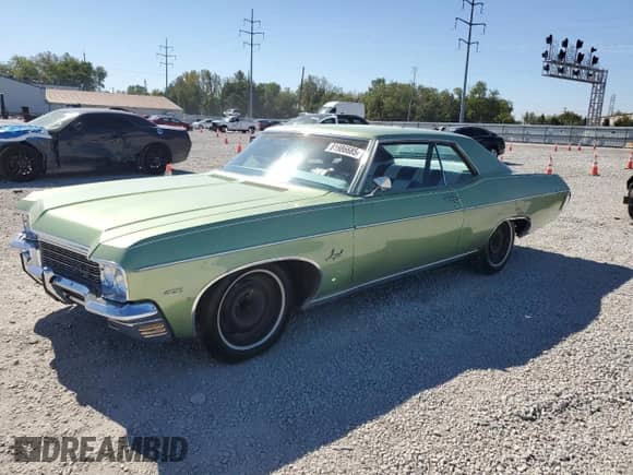 1970 Chevrolet Impala z VIN 164370S208462, wystawiony jako Copart lot #81986685 z przebiegiem 97 735 mil mil oraz Szkoda całkowita • Salvage title. Historia ofert i sprzedaży dostępna na DreamBid. Obrazek 1.