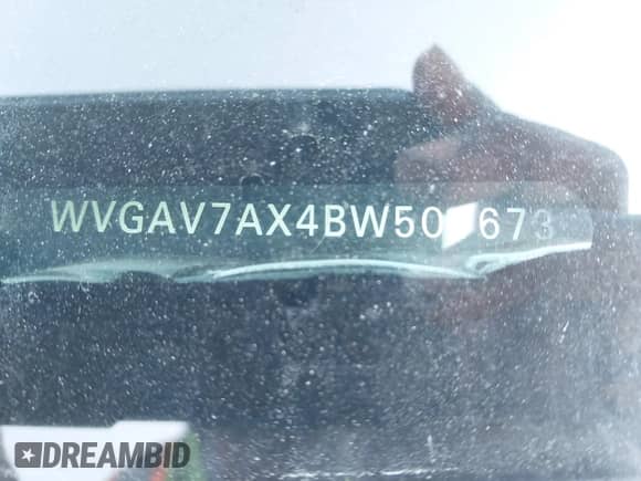 2011 Volkswagen Tiguan S with VIN WVGAV7AX4BW501673, listed as a IAAI auction lot 42874048 with 177,144 mi miles and . Bid and sale history available at DreamBid. Image 9.