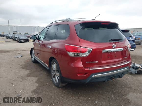 2014 Nissan Pathfinder SV with VIN 5N1AR2MN2EC615825, listed as a IAAI auction lot 41920321 with 167,506 mi miles and . Bid and sale history available at DreamBid. Image 3.
