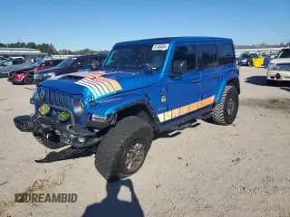 2022 Jeep Wrangler Unlimited Rubicon 392 с VIN 1C4JJXSJ2NW214895, выставлен на аукционе Copart как лот 81506854 с пробегом 21 471 миль миль и Списание • Salvage title. История ставок и продаж доступна на DreamBid. Изображение 1.