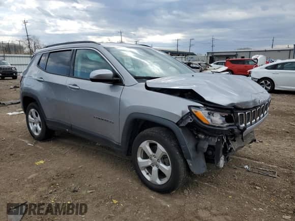 2020 Jeep Compass Latitude с VIN 3C4NJDBB8LT135565, выставлен на аукционе Copart как лот 54335865 с пробегом Не указан миль и Списание • Salvage title. История ставок и продаж доступна на DreamBid. Изображение 4.