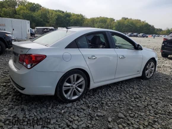 2013 Chevrolet Cruze LTZ with VIN 1G1PG5SBXD7257579, listed as a Copart auction lot 81966395 with 116,971 mi miles and Salvage title. Bid and sale history available at DreamBid. Image 3.