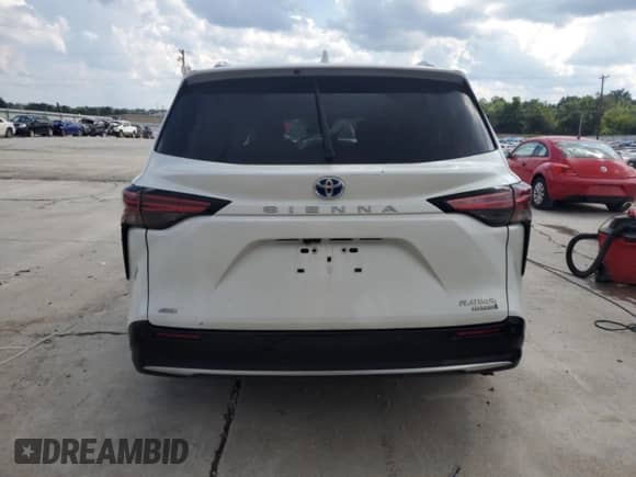 2023 Toyota Sienna Platinum с VIN 5TDESKFC4PS079869, выставлен на аукционе Copart как лот 69008395 с пробегом Не указан миль и Списание • Salvage title. История ставок и продаж доступна на DreamBid. Изображение 6.