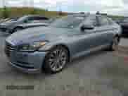 2015 Hyundai Genesis 3.8L with VIN KMHGN4JE5FU070429, listed as a Copart auction lot 63595835 with 43,021 mi miles and Salvage title. Bid and sale history available at DreamBid. Image 1.