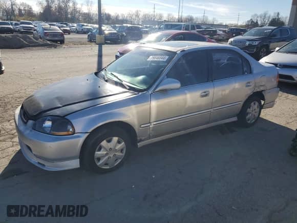 1997 Honda Civic z VIN JHMEJ8546VS000463, wystawiony jako Copart lot #79846044 z przebiegiem 123 999 mil mil oraz Szkoda całkowita • Salvage title. Historia ofert i sprzedaży dostępna na DreamBid. Obrazek 1.