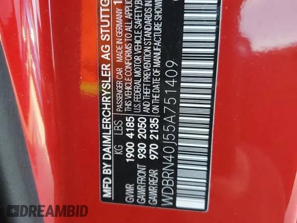 2005 Mercedes-Benz C 230 Kompressor z VIN WDBRN40J55A751409, wystawiony jako Copart lot #72197074 z przebiegiem 136 353 mil mil oraz Nie do naprawy • Non repairable. Historia ofert i sprzedaży dostępna na DreamBid. Obrazek 12.